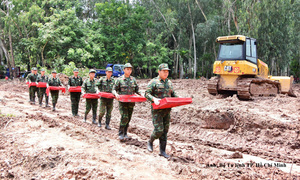 Phát hiện, quy tập thêm 19 bộ hài cốt liệt sĩ tại Công viên Lê Thị Riêng