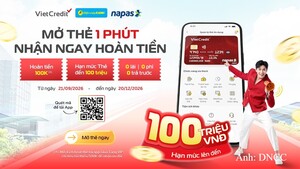Mở thẻ TinCard, nhận hoàn tiền 100.000 đồng cùng NAPAS và VietCredit