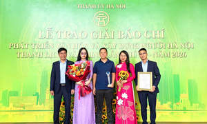 Báo Công Thương đoạt giải C Giải Báo chí về phát triển văn hóa và xây dựng người Hà Nội thanh lịch, văn minh