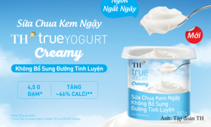 TH ra mắt sữa chua kem ngậy không bổ sung đường tinh luyện - TH true YOGURT Creamy