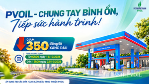 PVOIL giảm giá 350 đồng/lít xăng dầu tại 1.100 cửa hàng trên toàn quốc 