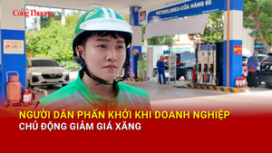 Người dân phấn khởi khi doanh nghiệp chủ động giảm giá xăng