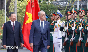 Tổng Bí thư, Chủ tịch nước Tô Lâm chủ trì Lễ đón Tổng thống Liên bang Thụy Sĩ thăm chính thức Việt Nam
