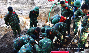 Thêm 6 bộ hài cốt liệt sĩ được quy tập tại Công viên Lê Thị Riêng