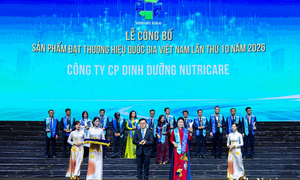 Nutricare 10 năm liên tiếp đạt Thương hiệu quốc gia Việt Nam