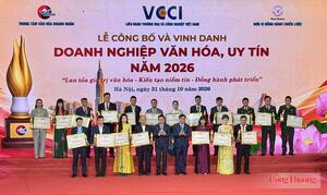 Vinh danh 100 doanh nghiệp văn hóa, uy tín năm 2026
