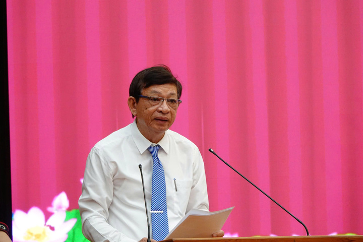 Đồng chí Lê Quang Á, Phó Chủ tịch Thường trực phụ trách Hội Nhà báo thành phố Đà Nẵng (Ảnh: Vũ Lê)
