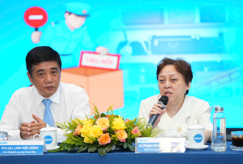 Bà Phạm Khánh Phong Lan - Giám đốc Sở An toàn thực phẩm TP. Hồ Chí Minh phát biểu. Ảnh: Minh Khuê.