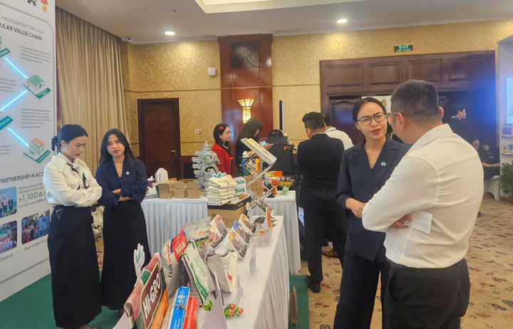 Các mô hình kinh tế tuần hoàn được doanh nghiệp giới thiệu tại Hội nghị thường niên PRO Việt Nam 2025. Ảnh: Minh Khuê.