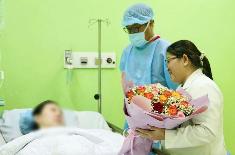 Sản phụ được can thiệp bào thai thành công. Ảnh: BV Từ Dũ