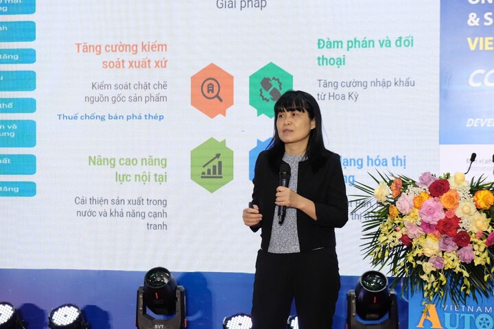 Bà Trương Thị Chí Bình, Phó Chủ tịch, Tổng thư ký Hiệp hội Công nghiệp hỗ trợ Việt Nam (VASI). Ảnh: Lê An
