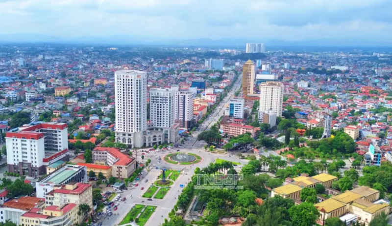 Trung tâm TP. Thái Nguyên hiện nay, nơi sẽ là trung tâm hành chính - chính trị của tỉnh Thái Nguyên sau hợp nhất. Ảnh: TNGOP.