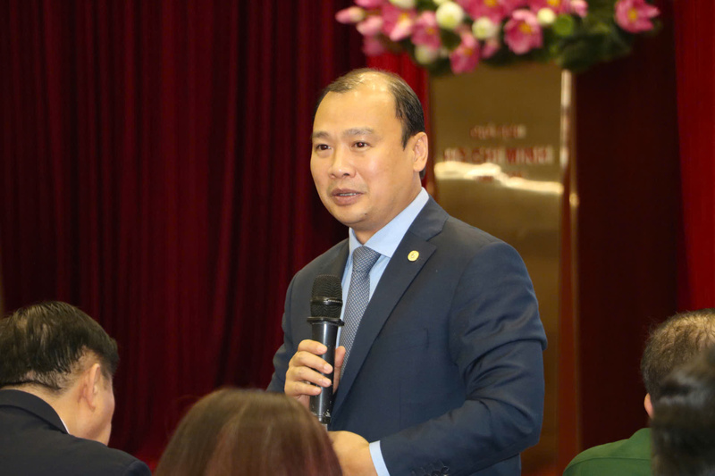 Ông Lê Hải Bình, Thứ trưởng Thường trực Bộ Văn hoá, Thể thao và Du lịch chia sẻ về "cú bấm nút lịch sử" của Quốc hội sáng 12/6. Ảnh: Phong Lâm