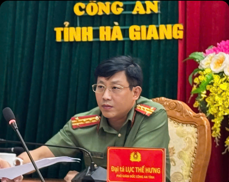 Đại tá Lục Thế Hưng - Phó Giám đốc Công an tỉnh Hà Giang. Ảnh: Thanh Thảo