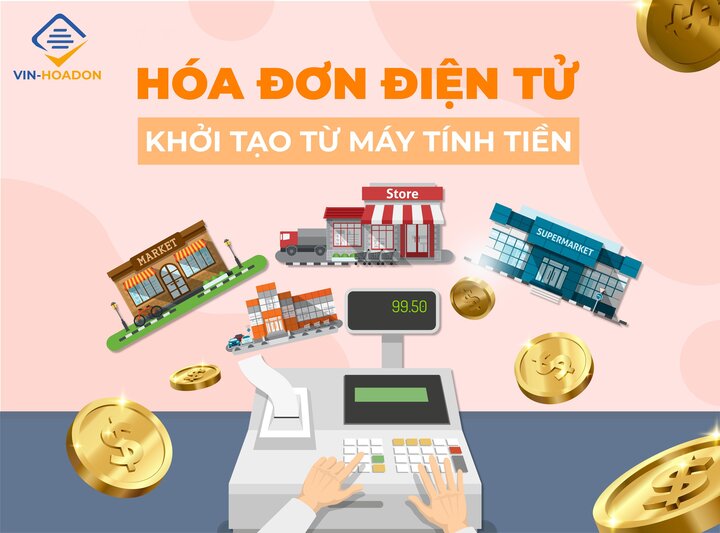 Hóa đơn điện tử từ máy tính tiền. Ảnh: Minh họa