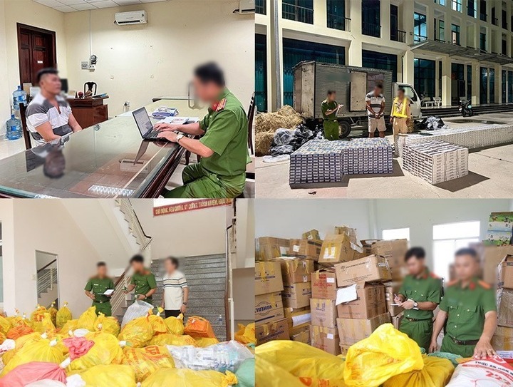 Cơ quan chức năng TP. Cần Thơ tiến hành kiểm tra tang vật đã thu giữ và làm việc với các đối tượng có liên quan. Ảnh: Công an TP. Cần Thơ