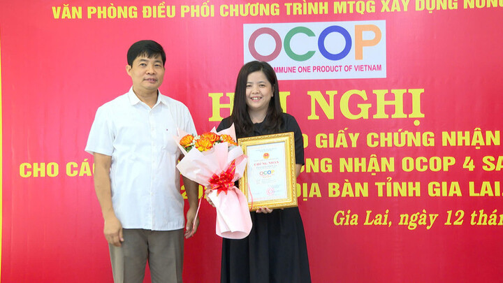 Sản phẩm Mật ong Phương Di của HTX mật ong Phương Di Bee là sản phẩm OCOP đầu tiên của Gia Lai đạt chứng nhận OCOP 5 sao cấp quốc gia. Ảnh: R. Piên