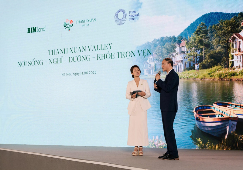 PGS.TS. Phạm Nguyên Sơn - Giám đốc, thành viên Hội đồng chuyên môn đại diện trung tâm PMC chia sẻ về lợi ích của thiên nhiên nguyên bản tại điểm đến Thanh Xuan Valley đối với sức khỏe con người. Ảnh: BIM Land