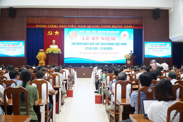 Tỉnh Quảng Nam kỷ niệm 100 năm Ngày Báo chí cách mạng Việt Nam. Ảnh: Vũ Lê