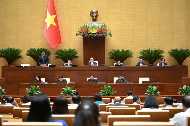 Chiều 17/6/2025, Quốc hội Thảo luận ở hội trường về Kinh tế Xã hội. Ảnh: VPQH