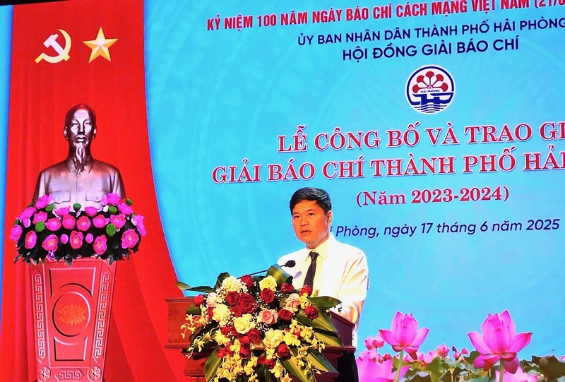 Ông Hoàng Minh Cường, Phó Chủ tịch UBND TP. Hải Phòng phát biểu tại sự kiện