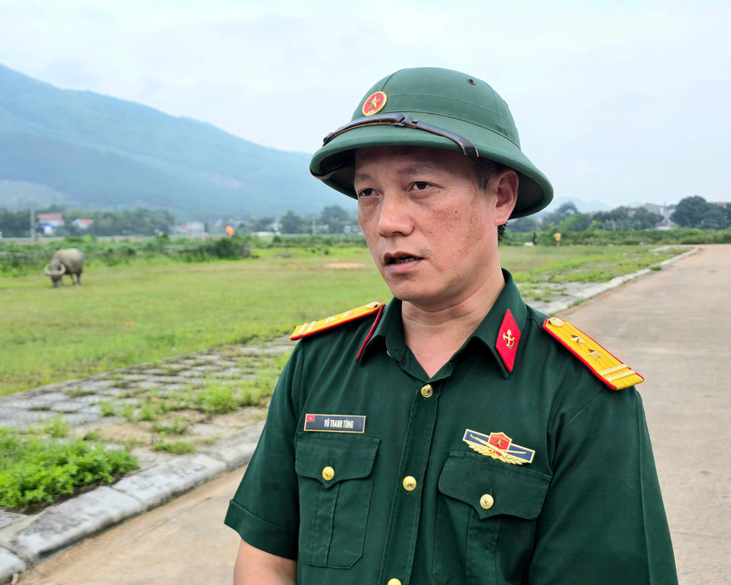 Trung tá Vũ Thanh Tùng - Phó Lữ đoàn trưởng Lữ đoàn Công binh 543. Ảnh: Thu Hường
