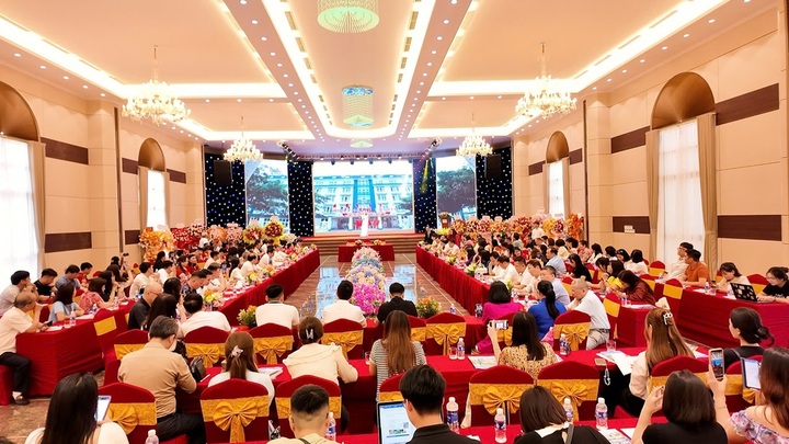 Công ty TNHH Đầu tư và Du lịch Hải Tiến đã đầu tư 27 tỷ đồng để xây mới và đưa vào sử dụng Trung tâm tổ chức sự kiện Ánh Phương Palace với sức chứa 1.500 khách. Ảnh: Xuân Thảo