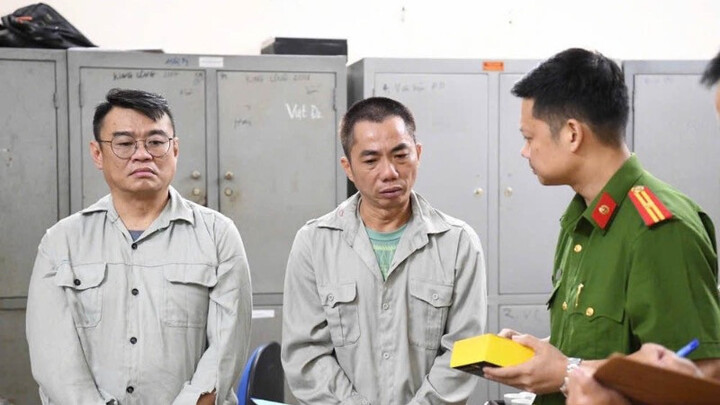 Các bị can chuyên án Bitney bị khởi tố. Ảnh: Công an Phú Thọ