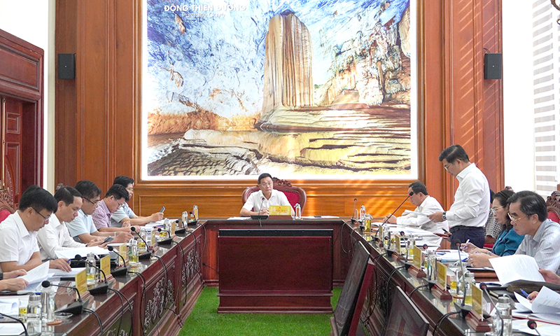Buổi làm việc tại Tỉnh uỷ Quảng Bình (Ảnh: Quốc Việt)