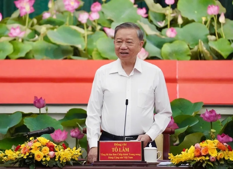 Tổng Bí thư Tô Lâm phát biểu tại buổi làm việc - Ảnh: Thuận Văn