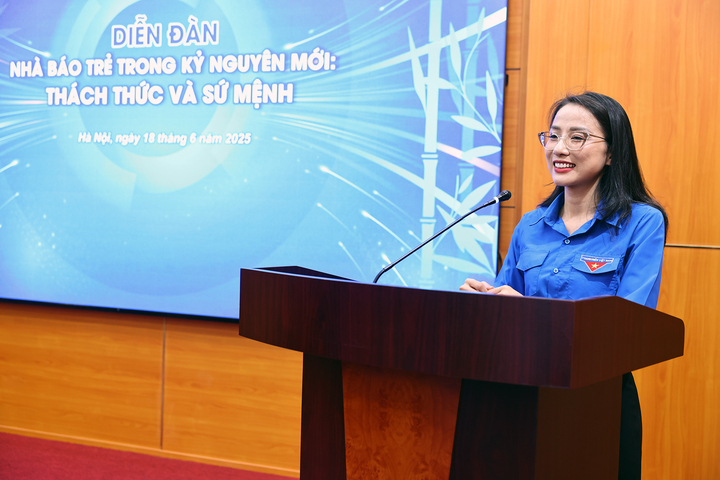 Nhà báo Hoàng Nguyên Thảo - Báo Công Thương phát biểu tại diễn đàn - Ảnh: Đức Minh
