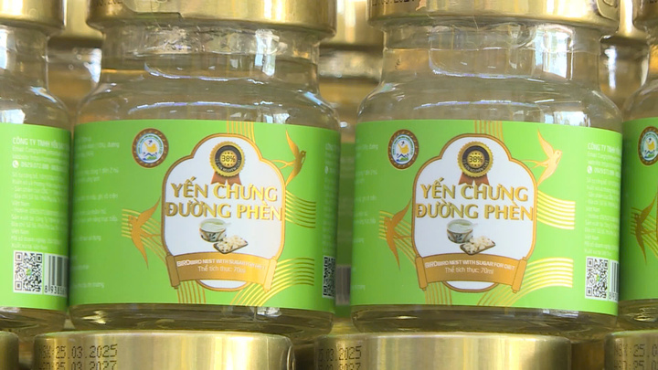 Sản phẩm yến sào của Công ty TNHH Yến sào Tuấn Dương & TKT được xác định là hàng giả. Ảnh: Chi cục Quản lý thị trường tỉnh Phú Thọ