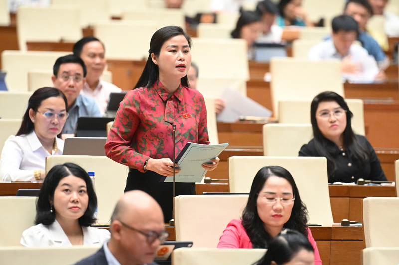 Đại biểu Đặng Thị Bảo Trinh - Đoàn Đại biểu Quốc hội tỉnh Quảng Nam. Ảnh: VPQH