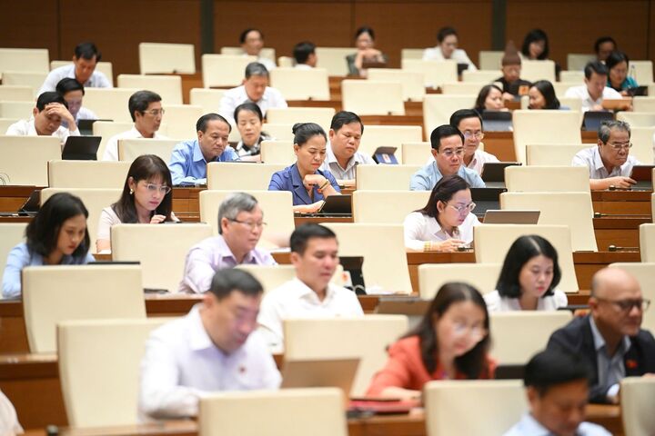 Toàn cảnh phiên thảo luận tại hội trường chiều 20/6. Ảnh: QH