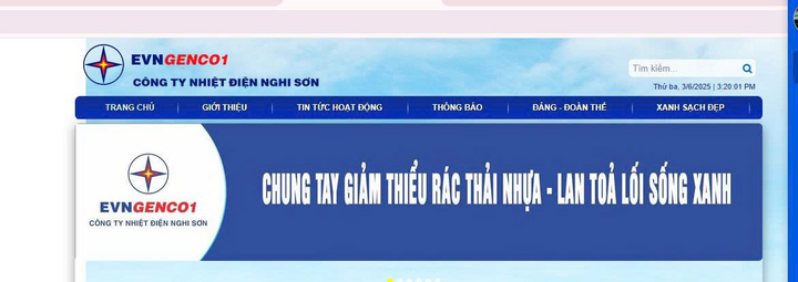 Tuyên truyền ngày Môi trường thế giới trên Website