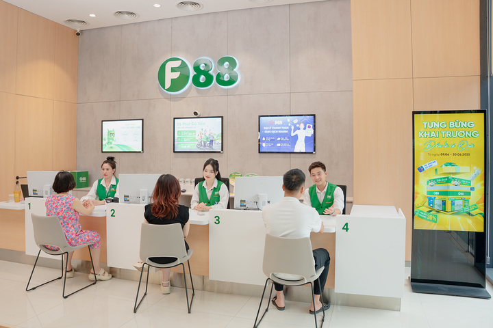 Cửa hàng tài chính mang số 888 mang phong cách mới của F88.