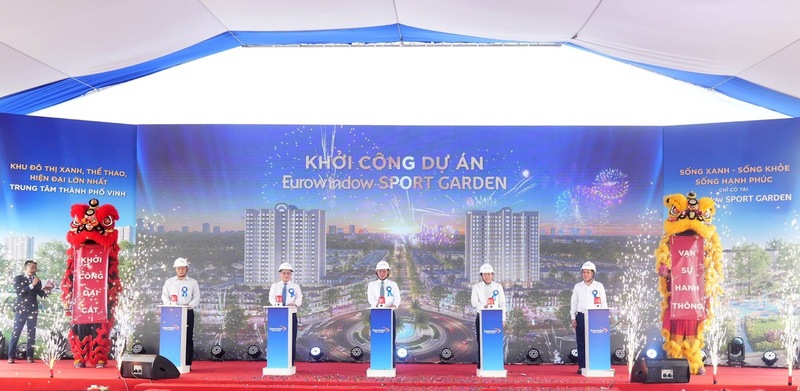 Dự án Eurowindow Sport Garden chính thức được khởi công đánh dấu sự trở lại ấn tượng của Eurowindow Holding tại thị trường bất động sản thành phố Vinh
