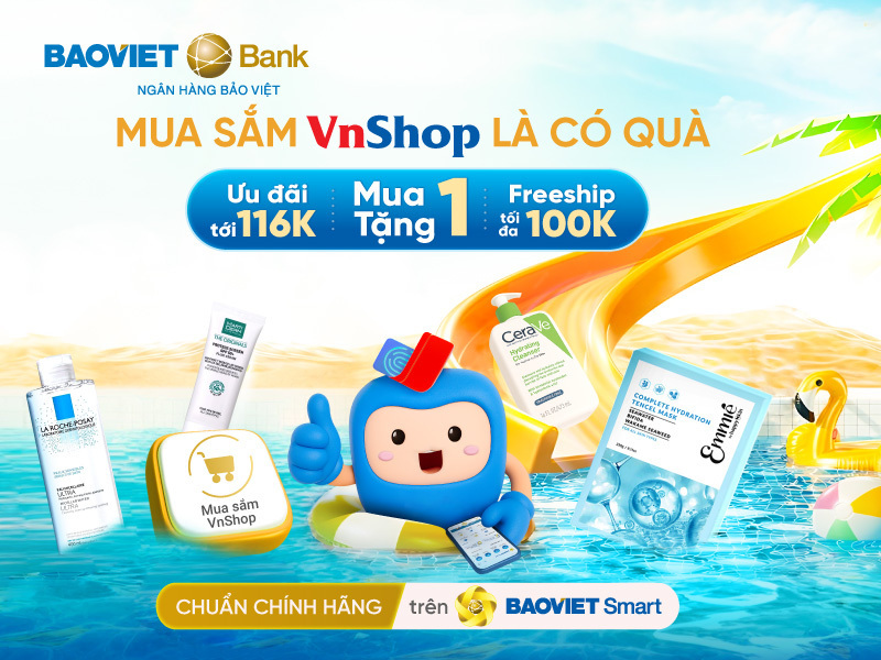 Mua sắm Vnshop trên BAOVIET Smart là có quà, đơn nào cũng “lời”