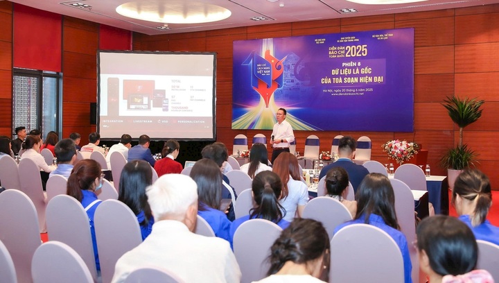 Ông Phạm Anh Chiến, Phó Giám đốc Trung tâm Sản xuất và Phát triển nội dung số Đài Truyền hình Việt Nam (VTV Digital). Ảnh: Thanh Tuấn
