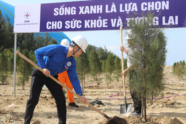 Tuổi trẻ Nhiệt điện Vĩnh Tân 4 trồng cây xanh vì môi trường - 3