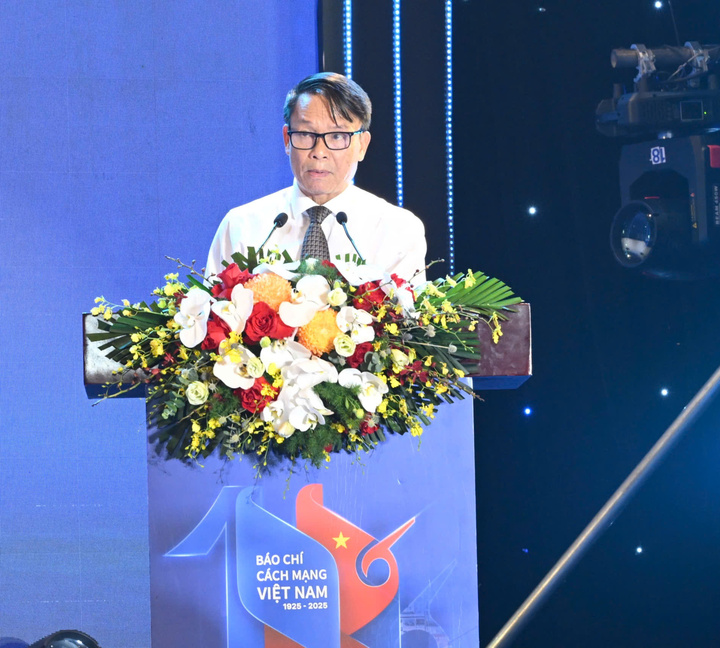 Ông Nguyễn Đức Lợi, Phó Chủ tịch Thường trực Hội Nhà báo Việt Nam phát biểu. Ảnh: Cấn Dũng