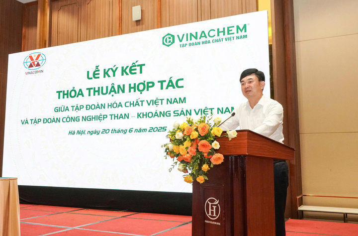 Ông Ngô Hoàng Ngân, Chủ tịch Hội đồng Thành viên TKV phát biểu tại sự kiện. Ảnh CTV