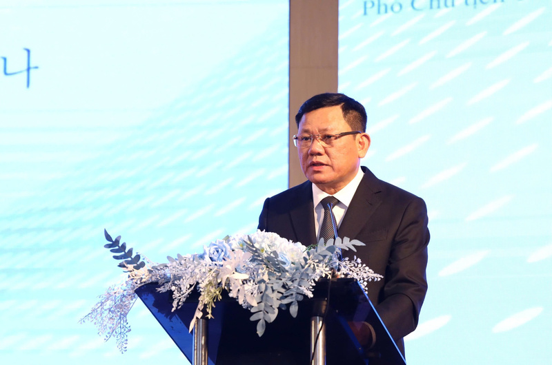Ông Nguyễn Văn Thi, Phó Chủ tịch Thường trực UBND tỉnh THanh Hóa phát biểu tại hội nghị kết nối doanh nghiệp. Ảnh: Minh Hằng