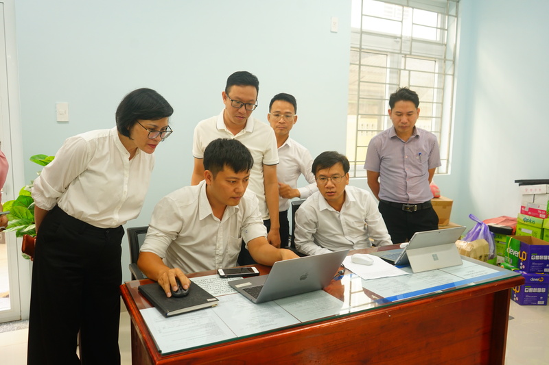 Chuẩn bị vận hành thử nghiệm Trung tâm phục vụ hành chính công phường Thanh Khê (mới). Ảnh: Vũ Lê