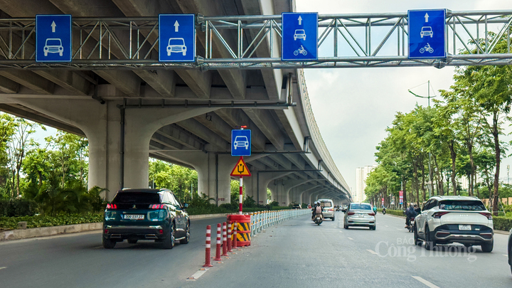Việc lắp đặt phân làn cứng được kỳ vọng sẽ giúp làm giảm thiểu tình trạng chen lấn, ùn tắc giao thông