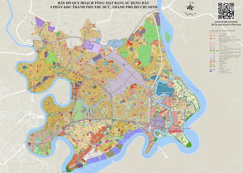 Bản đồ 9 đồ án quy hoạch TP. Thủ Đức theo tỷ lệ 1/2000