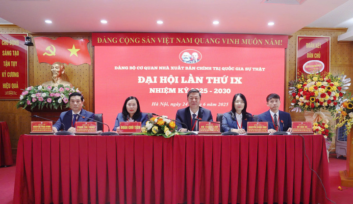 Đảng bộ cơ quan Nhà Xuất bản Chính trị quốc gia Sự thật tổ chức Đại hội Đảng bộ lần thứ IX, nhiệm kỳ 2025 - 2030, ngày 23 - 24/2025. Ảnh: Nhà Xuất bản Chính trị quốc gia Sự thật