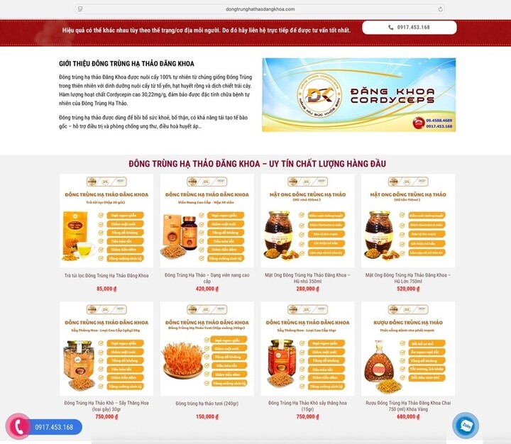 Hình ảnh về Website vi phạm được Đội quản lý thị trường số 10 phát hiện xử phạt. Ảnh: Quản lý thị trường Thanh Hóa