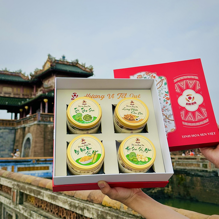 Hộp quà mang hương vị Việt, gửi gắm văn hóa và sự trân trọng đến đối tác quốc tế. Ảnh: GBO