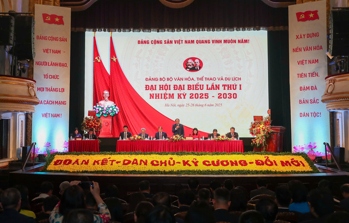 Đại hội đại biểu Đảng bộ Bộ Văn hóa, Thể thao và Du lịch lần thứ I, nhiệm kỳ 2025 - 2030. Ảnh: Nam Nguyễn